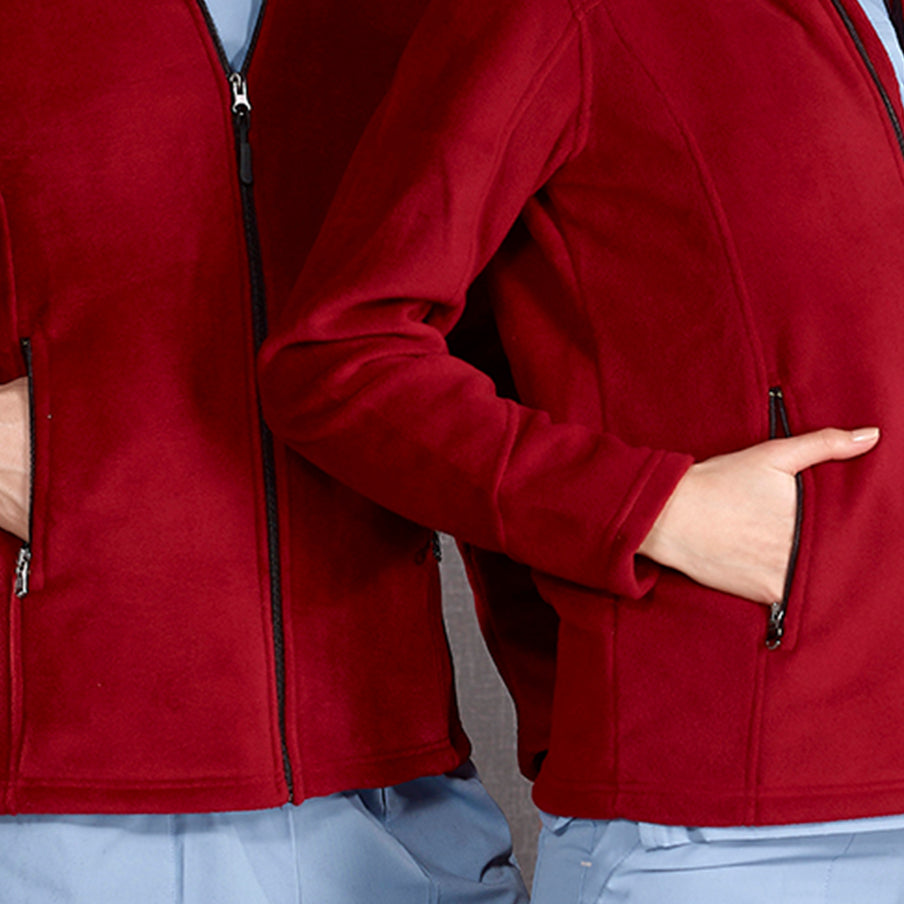 Bordo Polar Ceket Polar Kumaş