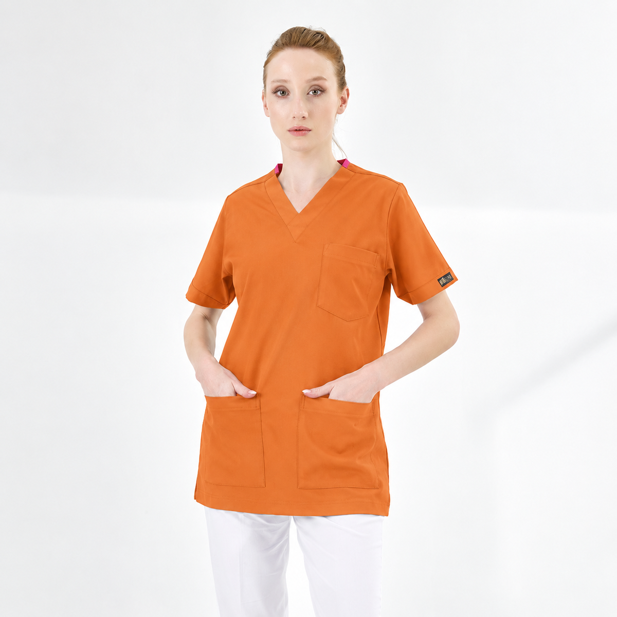 Orange Ochre Silva Lüks Likralı Tek Üst