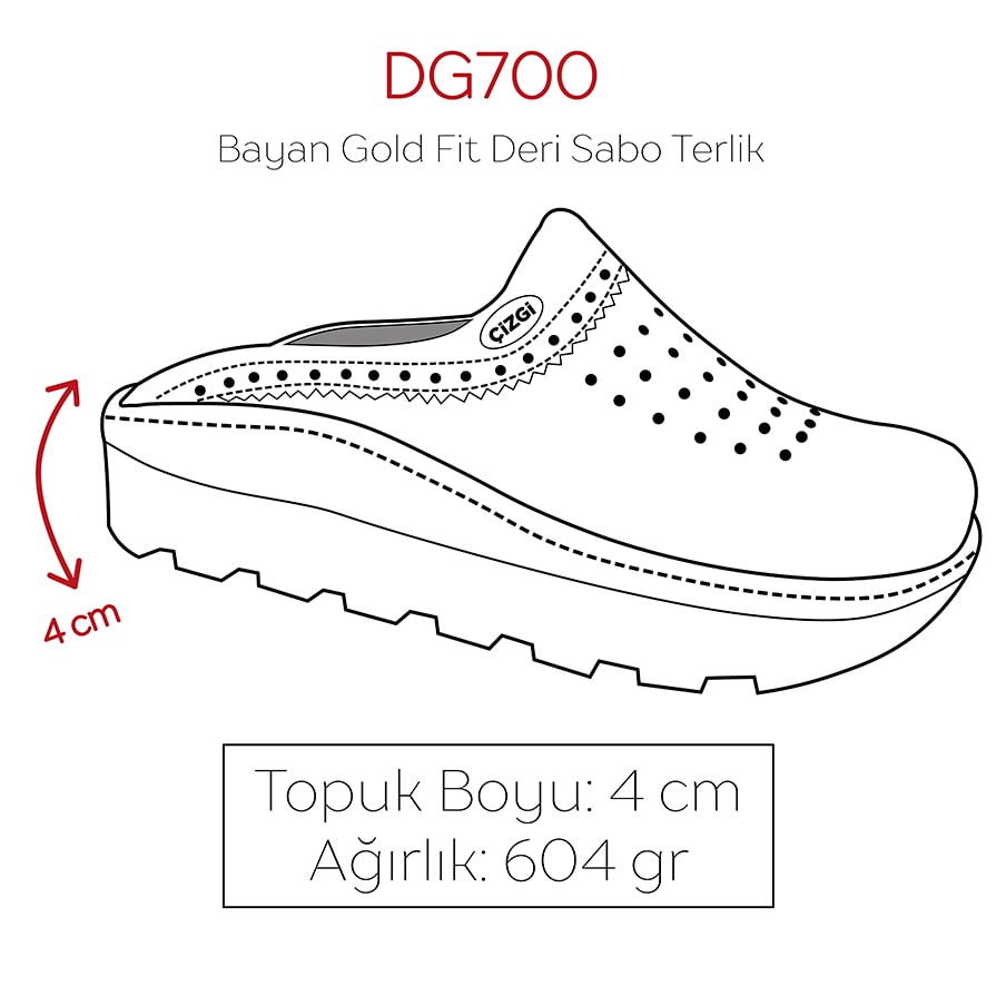 Lacivert Kadın Gold Fit Hakiki Deri Sabo Terlik