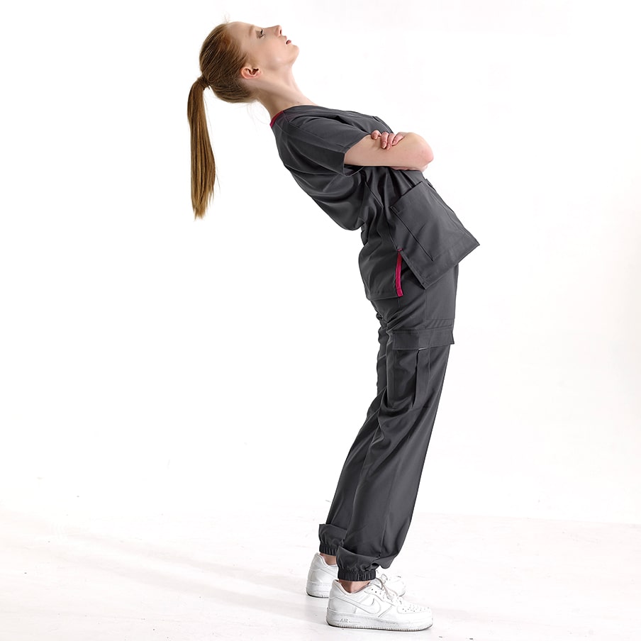 Füme Jogger Scrubs Takım Lüks Likralı Kumaş