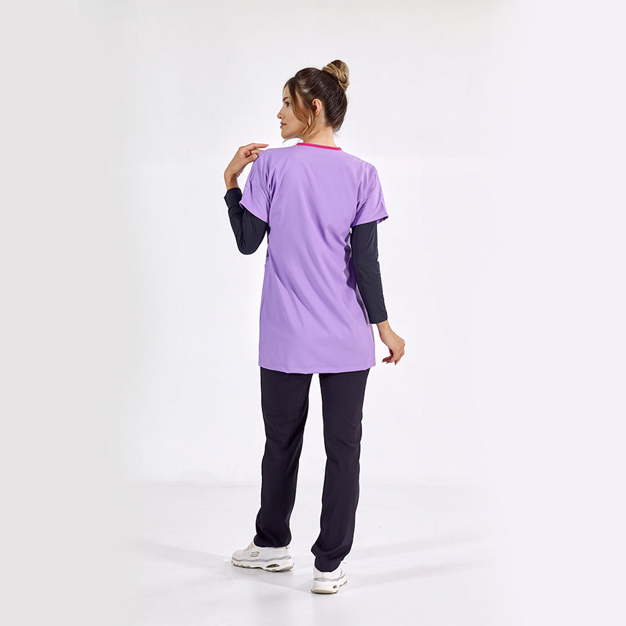 Lila Greys Tunik Boy Tesettür Forma Tek Üst Lüks Likralı Kumaş