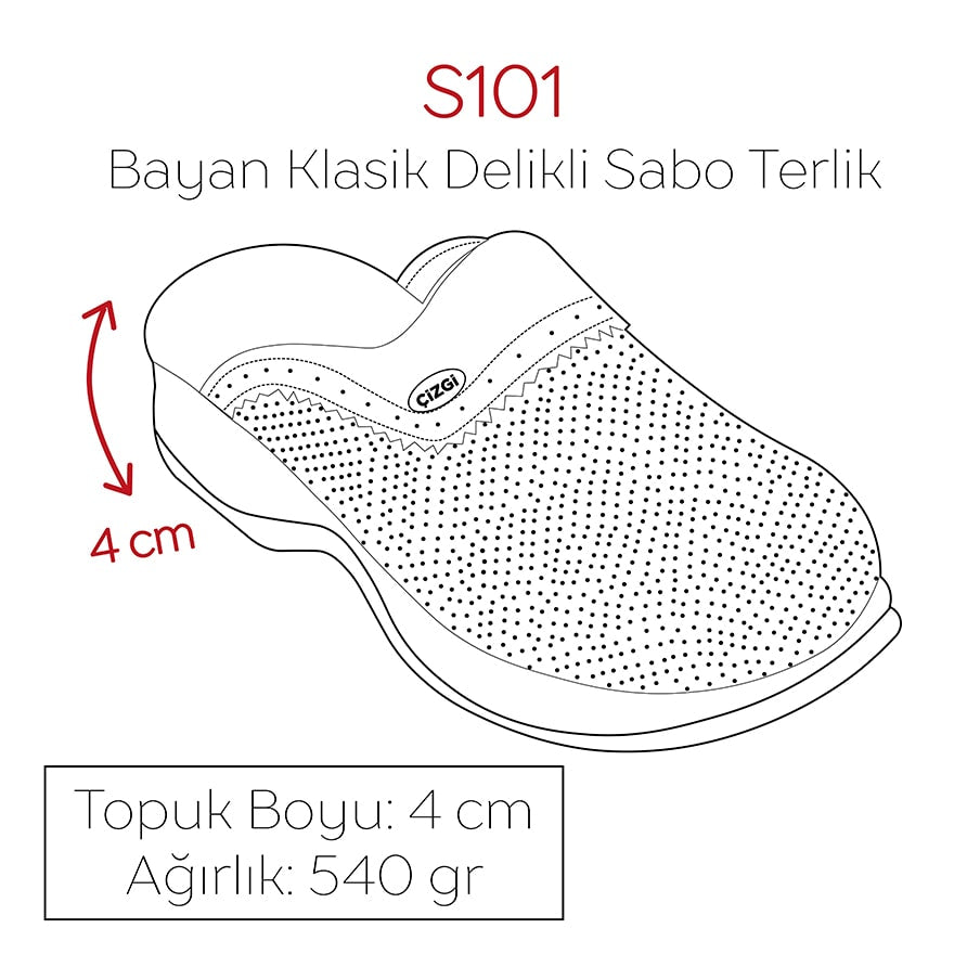 Çiçekli Kadın Klasik Delikli Sabo Terlik