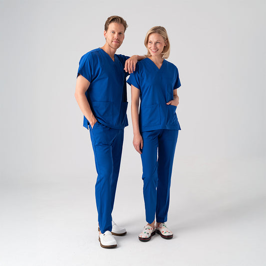 Saks Mavisi Dr. Greys  Scrubs Takım Best Likralı Kumaş