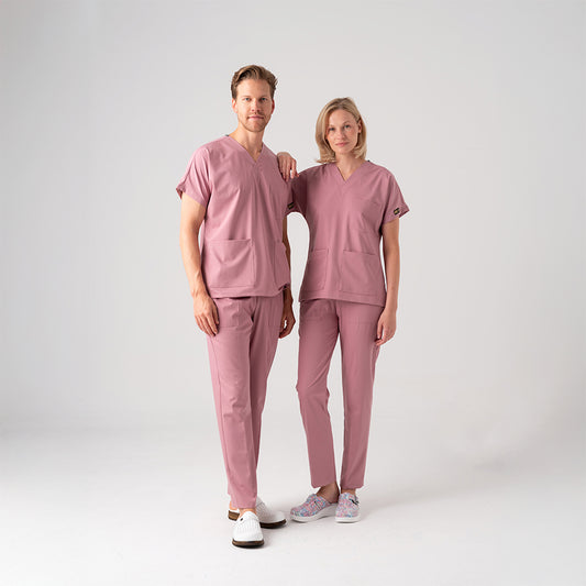 Gül Kurusu Dr. Greys  Scrubs Takım Best Likralı Kumaş