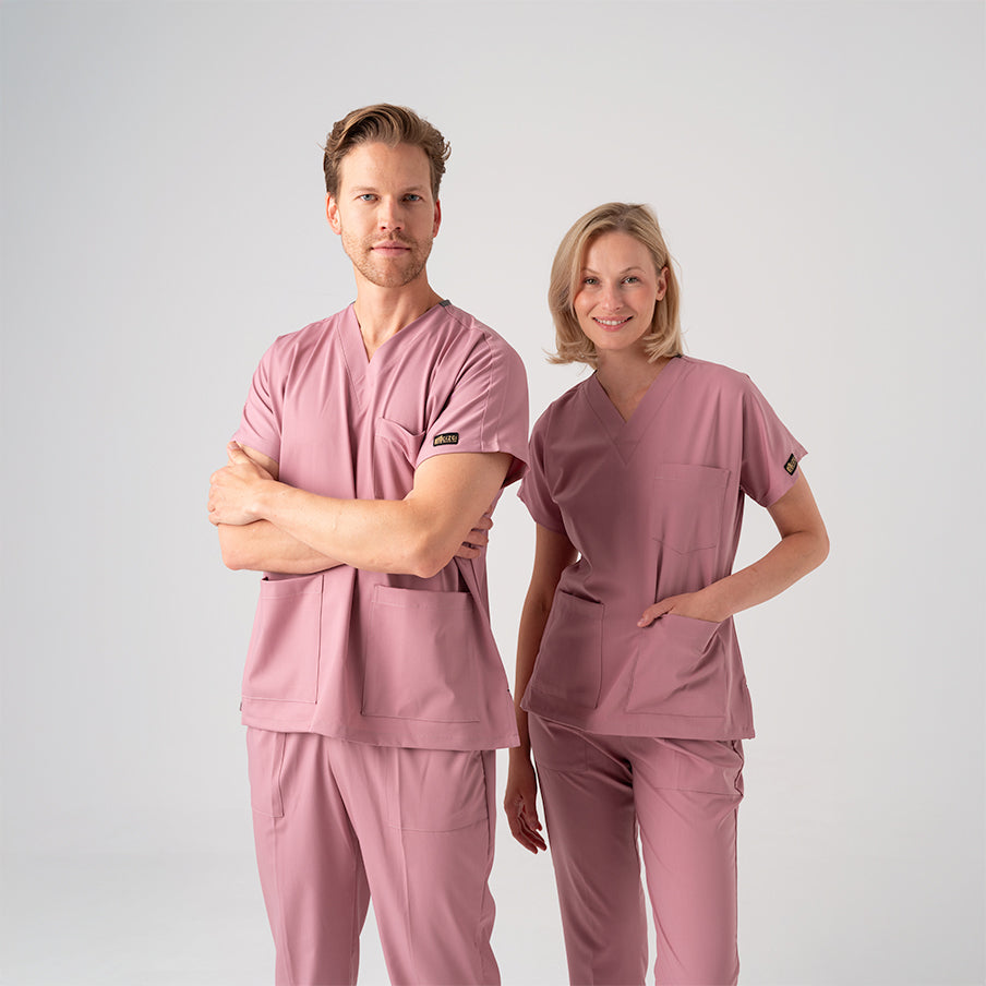 Gül Kurusu Dr. Greys  Scrubs Takım Best Likralı Kumaş