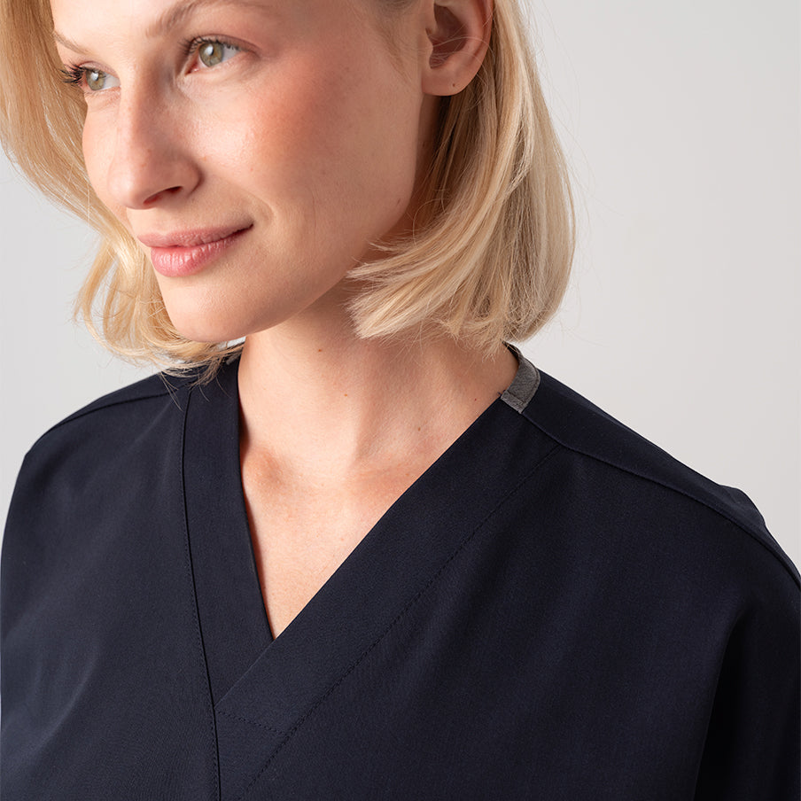 Lacivert Dr. Greys  Scrubs Takım Best Likralı Kumaş