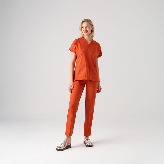 Kiremit Dr. Greys  Scrubs Takım Best Likralı Kumaş