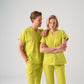 Neon Yeşil Dr. Greys  Scrubs Takım Best Likralı Kumaş