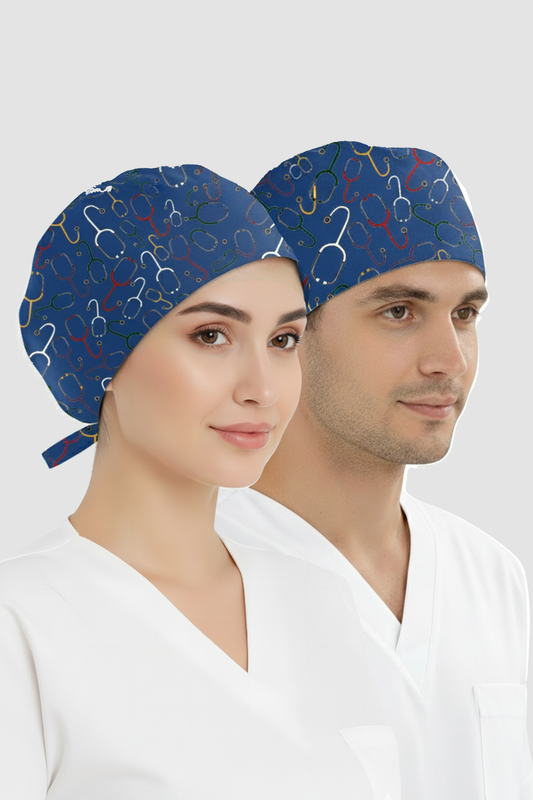 Stetoskop Desenli Bone (Cotton Likra Kumaş)