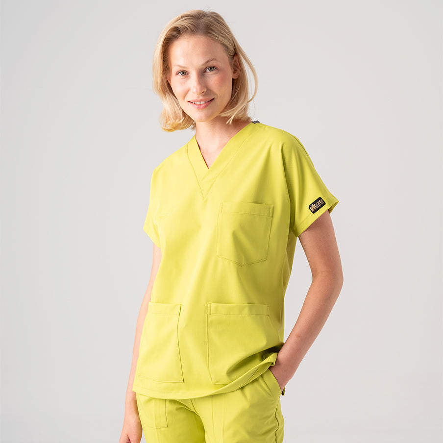 Neon Yeşil Dr. Greys  Scrubs Takım Best Likralı Kumaş