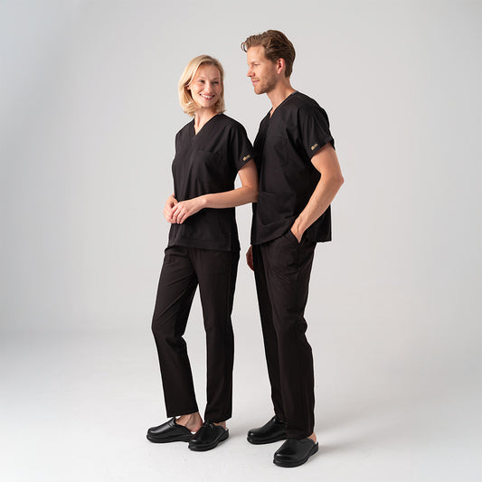 Siyah Dr. Greys  Scrubs Takım Best Likralı Kumaş