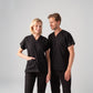Siyah Dr. Greys  Scrubs Takım Best Likralı Kumaş
