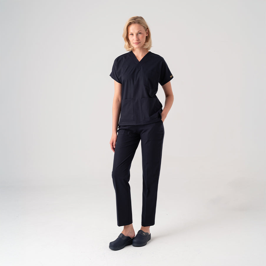Lacivert Dr. Greys  Scrubs Takım Best Likralı Kumaş