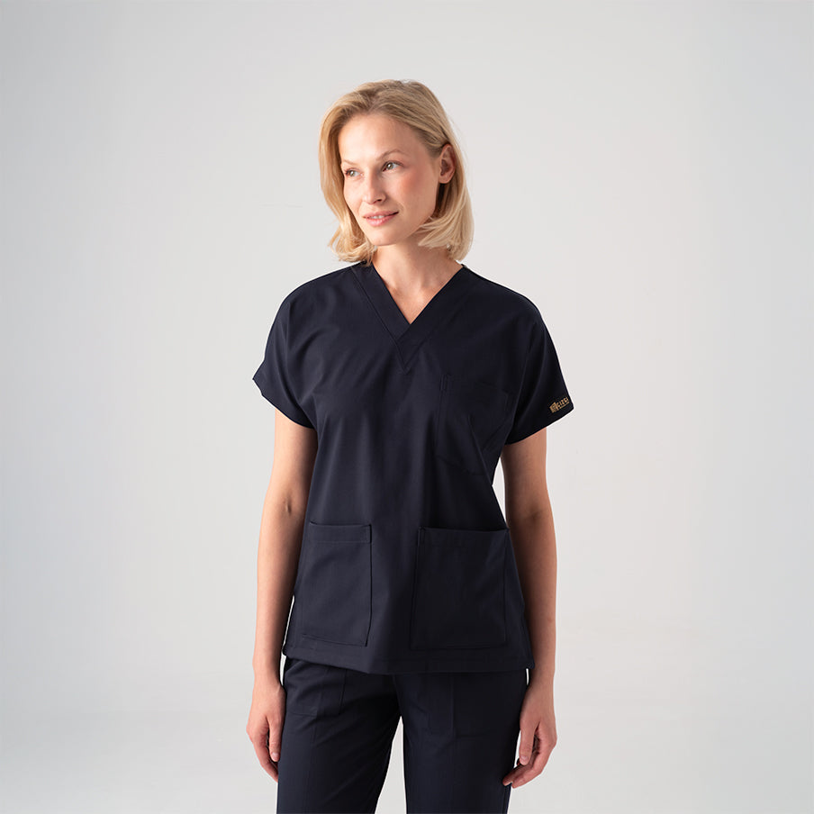 Lacivert Dr. Greys  Scrubs Takım Best Likralı Kumaş