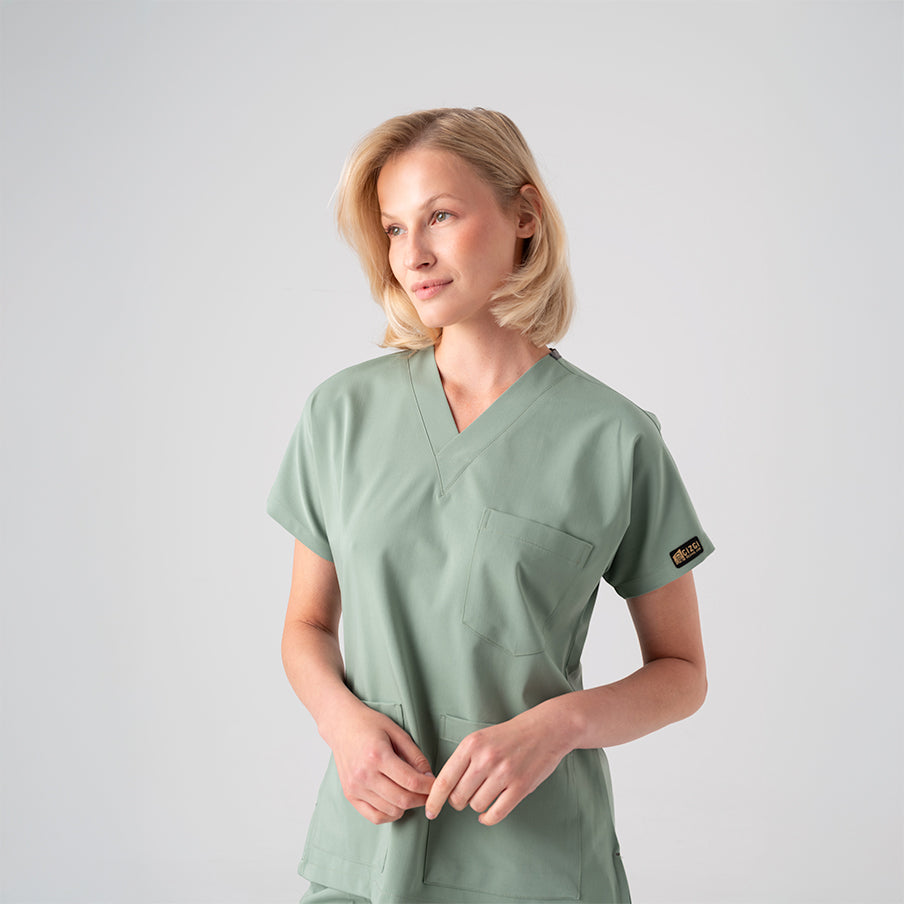 Mint Yeşili Dr. Greys  Scrubs Takım Best Likralı Kumaş