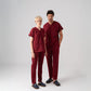 Bordo Dr. Greys  Scrubs Takım Best Likralı Kumaş