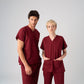Bordo Dr. Greys  Scrubs Takım Best Likralı Kumaş