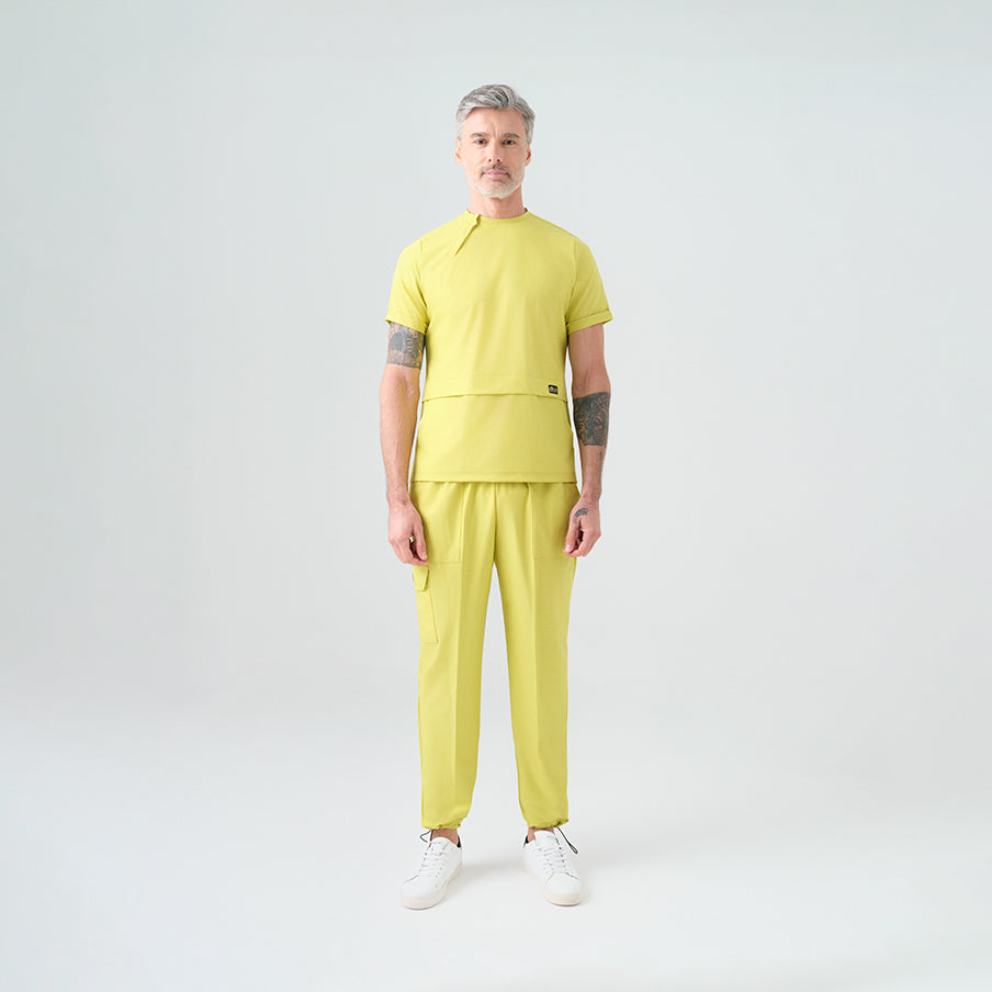 Neon Yeşil Zero  Scrubs Takım Best Likralı Kumaş