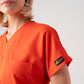 Turunç Dr. Greys  Scrubs Takım Best Likralı Kumaş