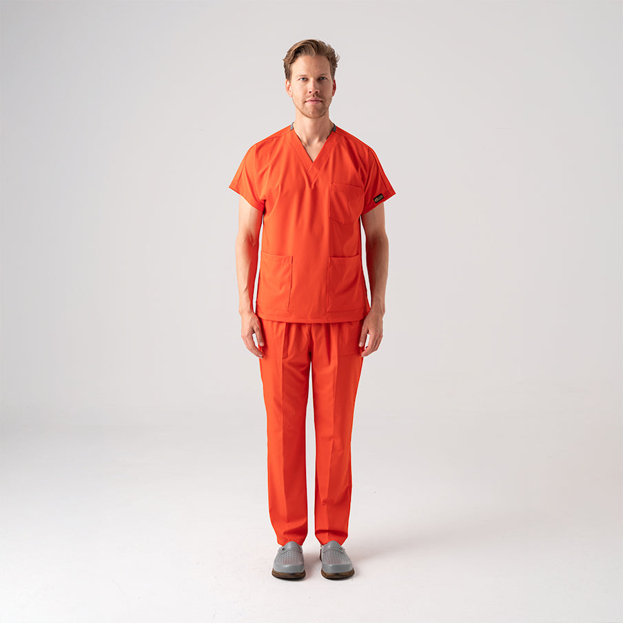 Turunç Dr. Greys  Scrubs Takım Best Likralı Kumaş