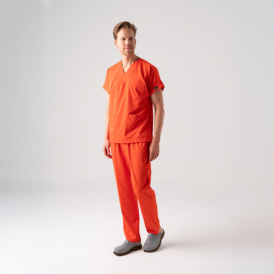 Turunç Dr. Greys  Scrubs Takım Best Likralı Kumaş
