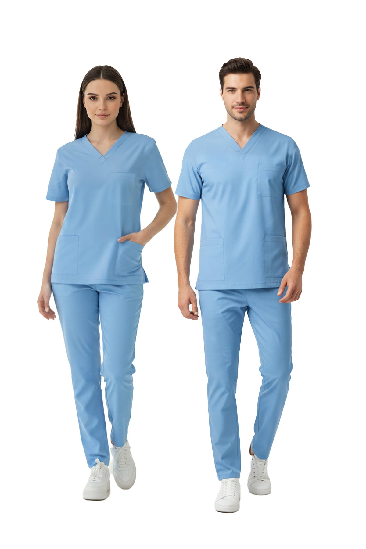 Alaskan Blue Dr. Greys  Scrubs Takım Lüks Likralı Kumaş