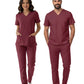 Biking Red Dr. Greys  Scrubs Takım Lüks Likralı Kumaş