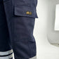 Lacivert 16/12 Gabardin Kumaş İş Pantolonu-3cm Çift Sıra Reflektörlü