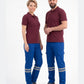 Saks Mavisi Likralı 16/12 Gabardin Kumaş İş Pantolonu-3cm Çift Sıra Reflektörlü