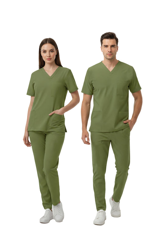 Grasshopper Dr. Greys  Scrubs Takım Lüks Likralı Kumaş