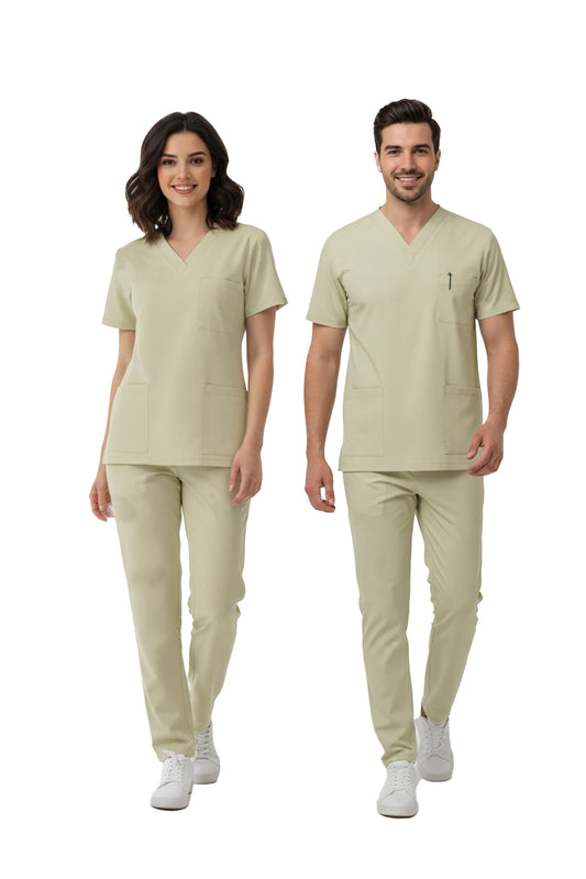 Moth Dr. Greys  Scrubs Takım Lüks Likralı Kumaş