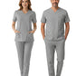 Neutral Gray Dr. Greys  Scrubs Takım Lüks Likralı Kumaş