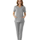 Neutral Gray Dr. Greys  Scrubs Takım Lüks Likralı Kumaş