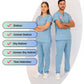 Scrubs Likralı Takım Sağlık Bakanlığı Uyumlu-Alaskan Blue