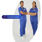 Temizlik Personeli Forması Scrubs Likralı Takım Sağlık Bakanlığı Uyumlu-Dazzling Blue
