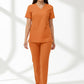 Orange Ochre Dr. Greys  Scrubs Takım Lüks Likralı Kumaş