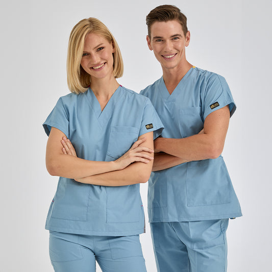 Duman Grisi Dr. Greys  Scrubs Takım Terikoton Kumaş