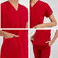 Kırmızı Dr. Greys  Scrubs Takım Terikoton Kumaş