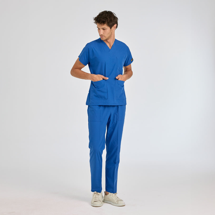 Saks Mavisi Dr. Greys  Scrubs Takım Terikoton Kumaş