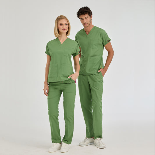 Fıstık Yeşili Dr. Greys  Scrubs Takım Terikoton Kumaş