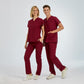 Bordo Dr. Greys  Scrubs Takım Terikoton Kumaş