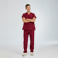 Bordo Dr. Greys  Scrubs Takım Terikoton Kumaş