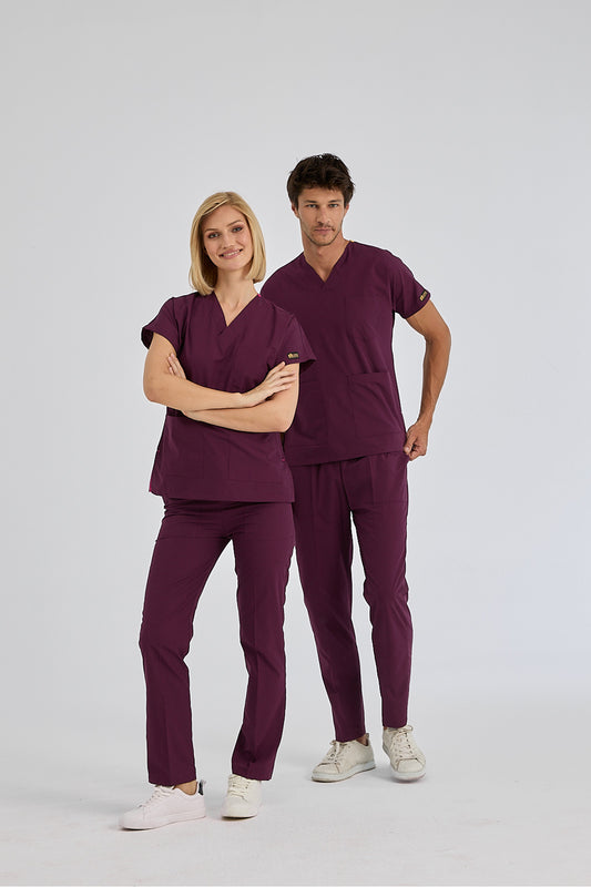 Mürdüm Dr. Greys  Scrubs Takım Terikoton Kumaş