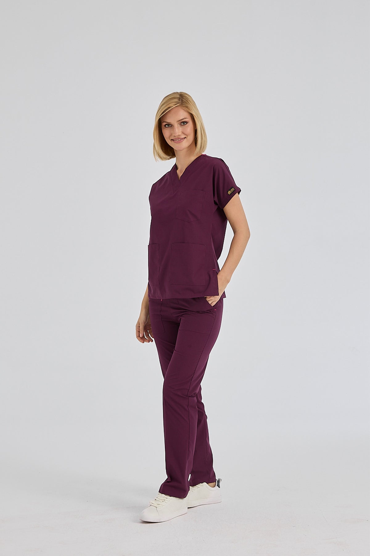 Mürdüm Dr. Greys  Scrubs Takım Terikoton Kumaş