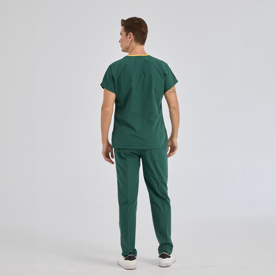 Avcı Yeşili Dr. Greys  Scrubs Takım Terikoton Kumaş