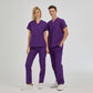 Özel Mor Dr. Greys  Scrubs Takım Terikoton Kumaş