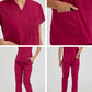 Vişne Dr. Greys  Scrubs Takım Terikoton Kumaş