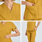 Hardal Dr. Greys  Scrubs Takım Terikoton Kumaş