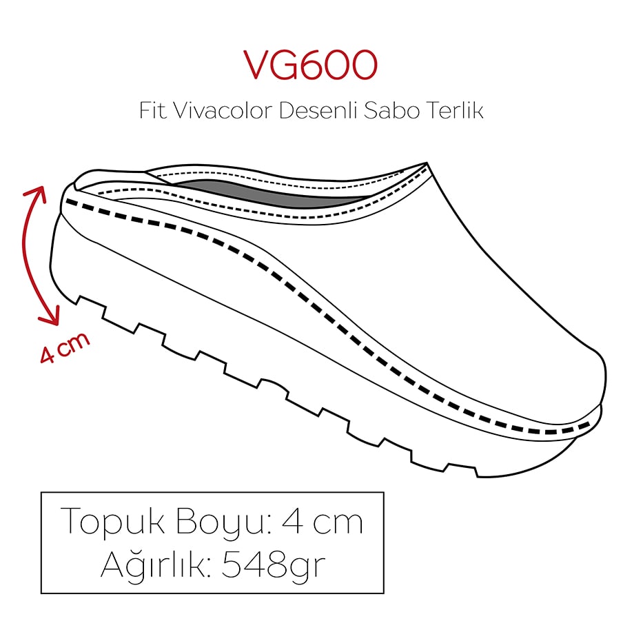 Kelebek Kadın  Fit Vivacolor Sabo Terlik