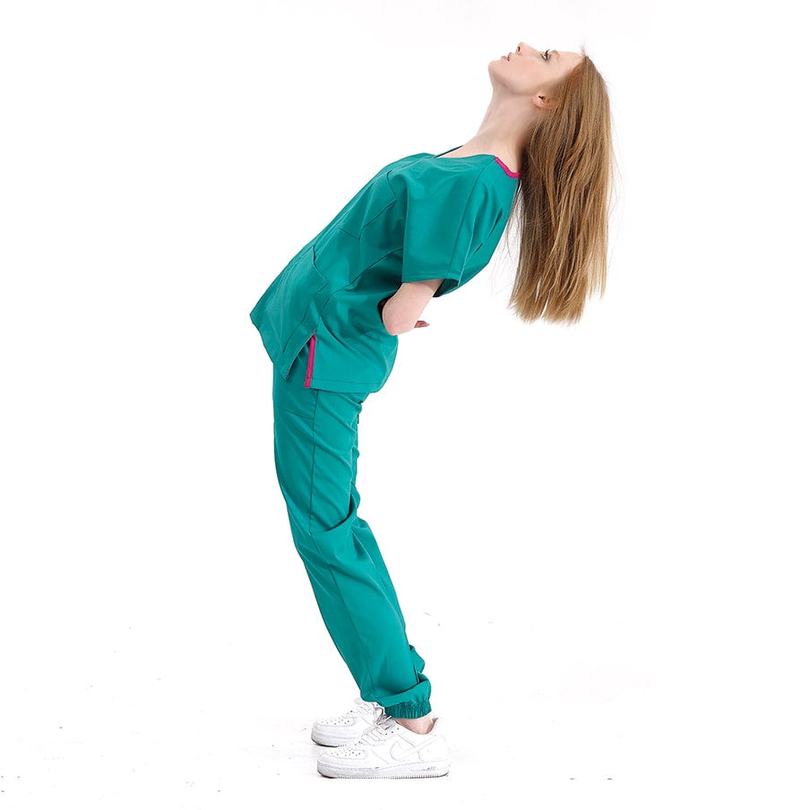 Ameliyathane Yeşili Jogger  Scrubs Takım Lüks Likralı Kumaş